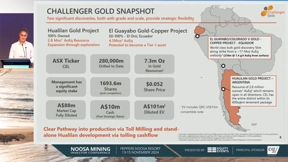 CEL Kris Knauer Presents at Noosa Mining Conference